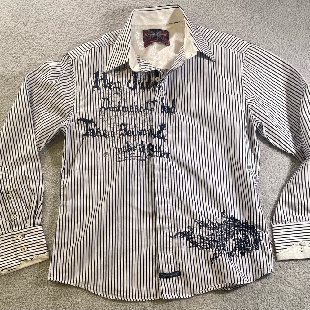 English Heroes by English Laundry The Beatles Hey Jude Embroidered Lyrics Medium